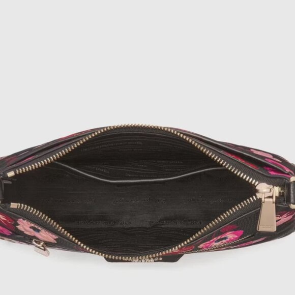 Kate Spade Hudson Fall Poppies Convertible Crossbody Clutch Shoulder Purse - Picture 8 of 10